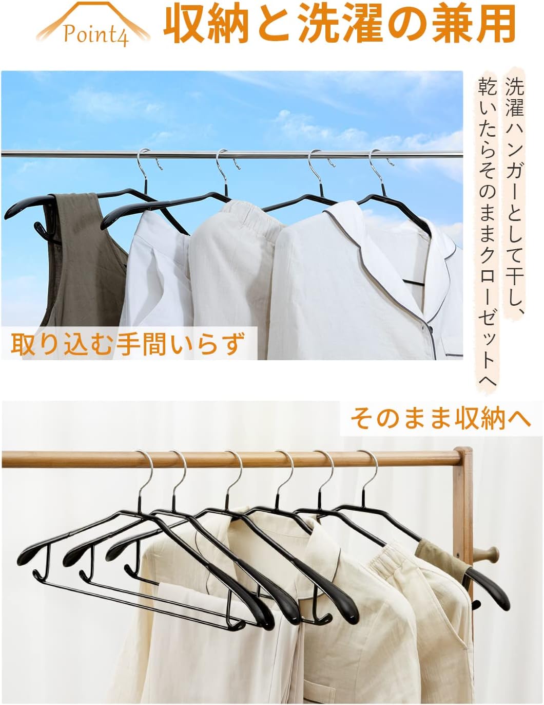 TITIROBA スーツ・コート用すべらないハンガー