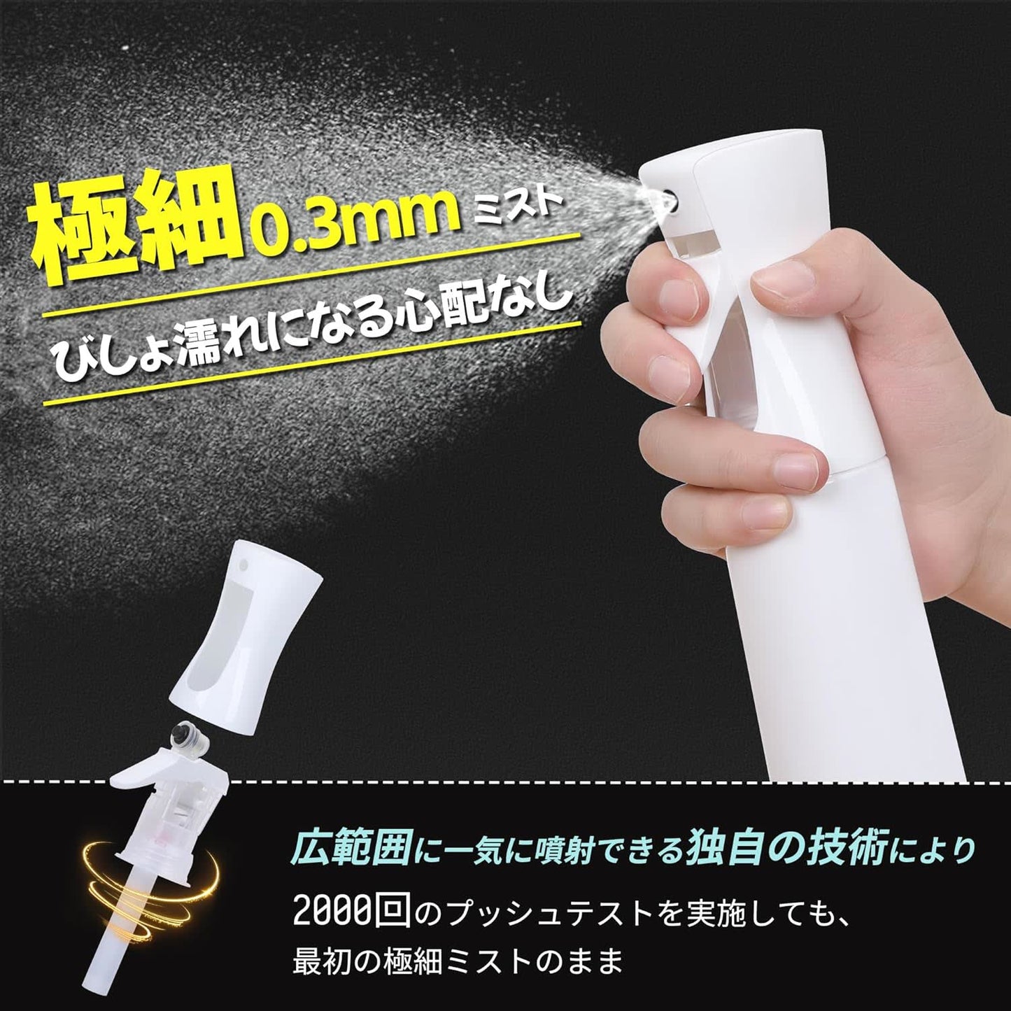 TITIROBA スプレーボトル 霧吹き 連続ミスト