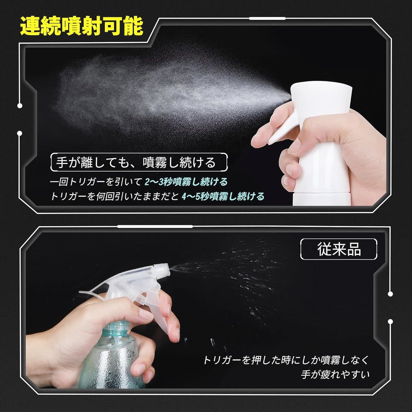 TITIROBA スプレーボトル 霧吹き 連続ミスト