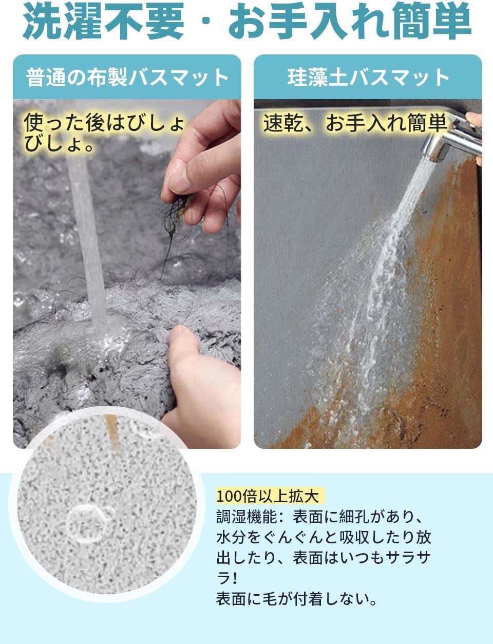 TITIROBA バスマット 珪藻土