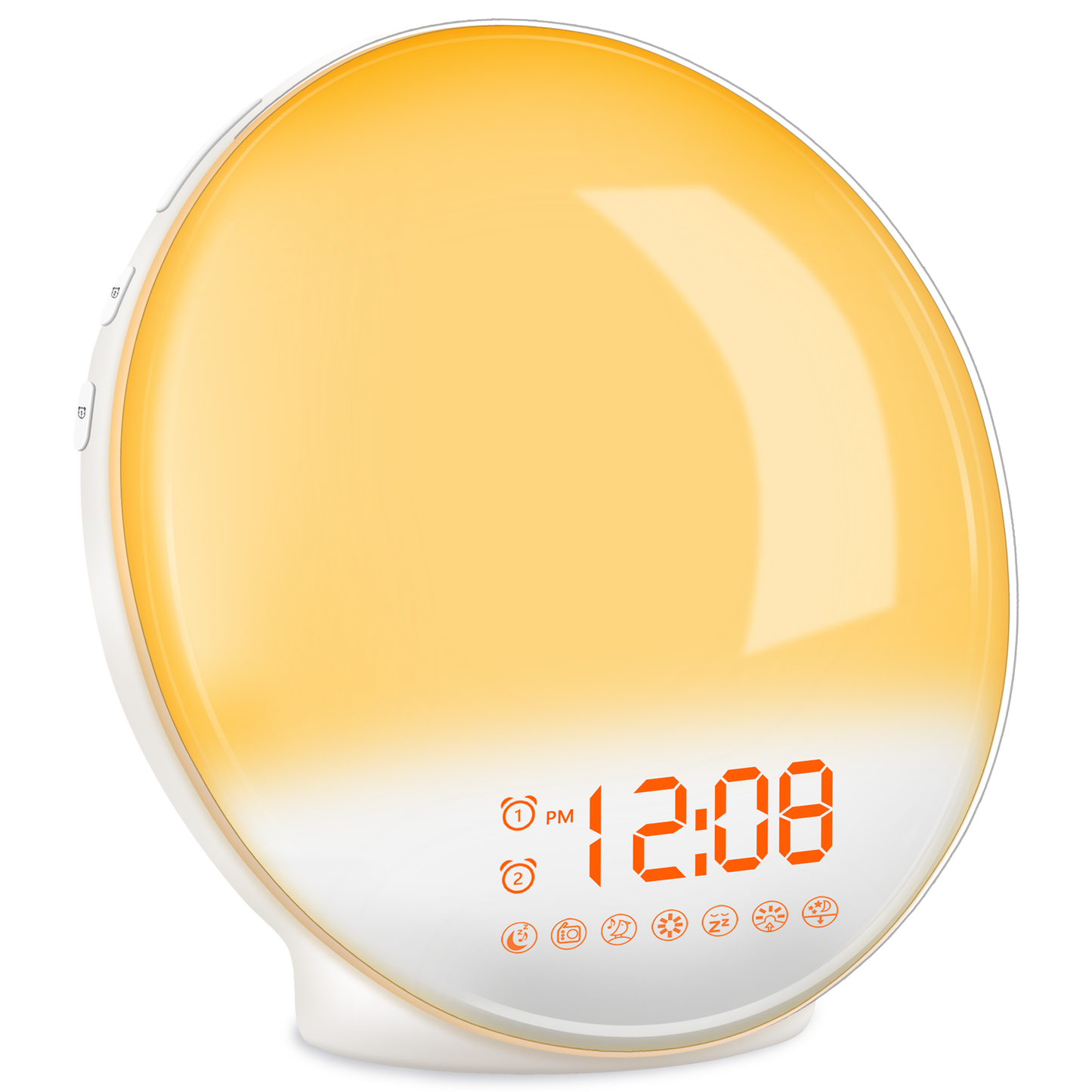 TITIROBA 光 目覚まし時計 置き時計 子供 かわいい デジタル めざまし時計 LED 調光 自然音 ルームライト 光る 目覚まし ライト 間接照明 ベッドサイドランプ アラーム シンプル 快眠 大音量
