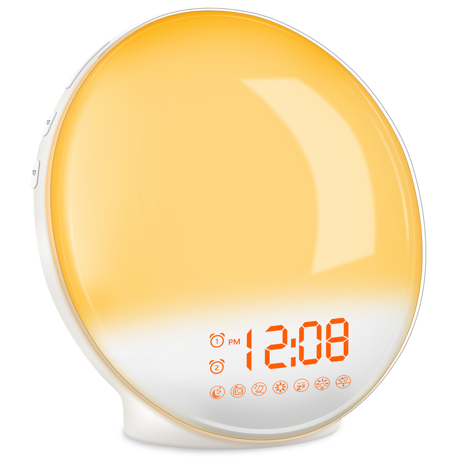 TITIROBA 光 目覚まし時計 置き時計 子供 かわいい デジタル めざまし時計 LED 調光 自然音 ルームライト 光る 目覚まし ライト 間接照明 ベッドサイドランプ アラーム シンプル 快眠 大音量
