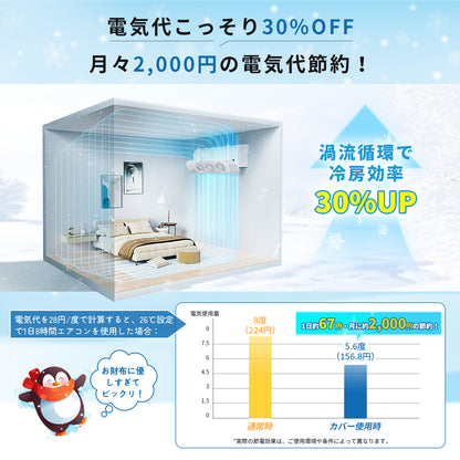 エアコン風よけ 直撃風防止 ファン3つ付き 空気循環 省電 エアコン風よけカバー 風向き上下180°調整 壁掛けエアコン風除け 伸縮自在 冷房暖房通用 工具不要 取り付け簡単 白 56～88cm