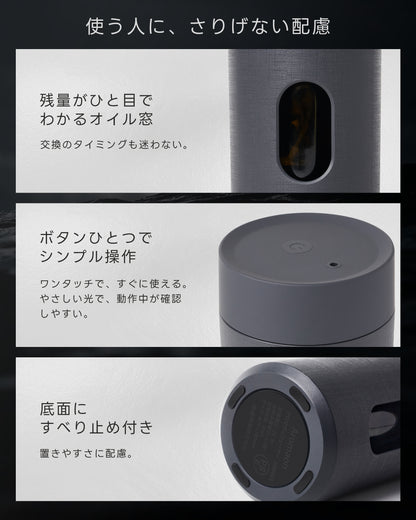 車 芳香剤 ディフューザー 車 アロマディフューザー 噴霧式 微細ミスト エンジン連動 自動噴霧 静音 水なし ネブライザー式 PBT素材 車用