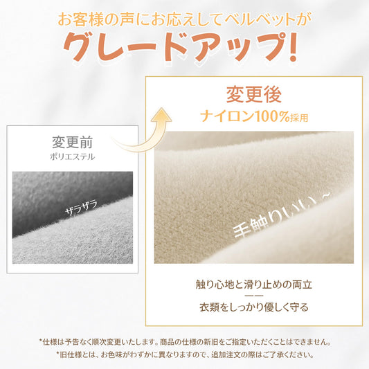 【本当に滑らない】TITIROBA ベビーハンガー 子供用 キッズ すべらない かたくずれ防止 赤ちゃん 新生児 スリム 軽量 ベルベット